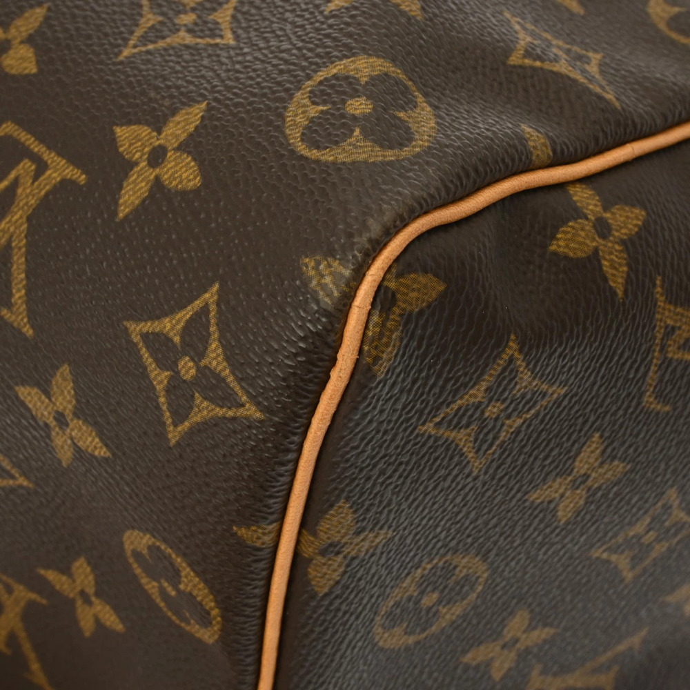 LOUIS VUITTON Monogram Keepall Brown Canvas Boston Bag - Picture 9 of 11